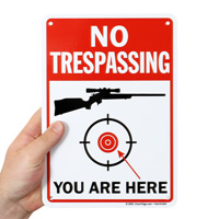 You are here: No trespassing sign
