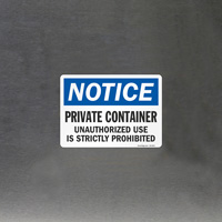 OSHA Warning: Unauthorized Container Use