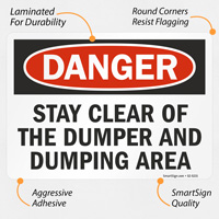 Dumper and Dumping Area Danger Sign