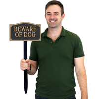 Beware Of Dog Gardenboss™ Statement Plaque