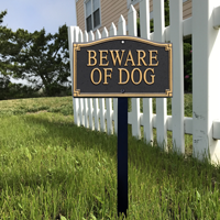 Beware Of Dog With Stake Plaque