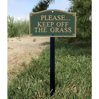 Keep Off Grass Statement Plaque