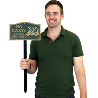 No Carts Gardenboss™ Statement Plaque