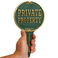 Private Property Stake Sign