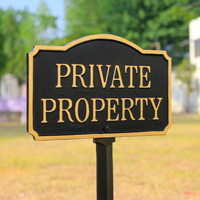 Private Property Marker