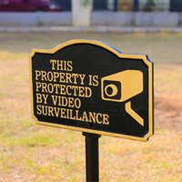 Surveillance Warning Lawn Sign