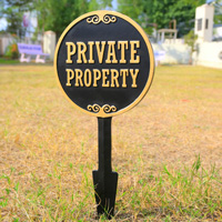 Private Property Garden Stake Sign