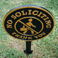 No Solicitors Lawn Signs