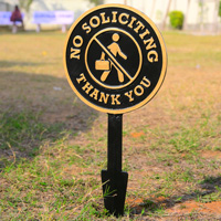 No Solicitors Lawn Sign
