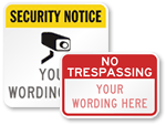 Custom Security Signs