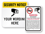 Legality of Surveillance Signs
