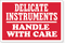 Delicate Instruments Handle Care Label