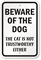 Beware Of The Dog Sign