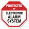Protected by electronic alarm system sign