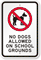 No Dogs Allowed in School Grounds Sign