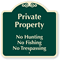 Private Property, No Hunting & No Fishing Sign