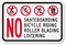 No Skateboarding & No Rollerblading Sign (with Graphic)