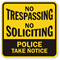 No Trespassing, No Soliciting Sign