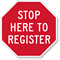 Stop Here To Register Sign