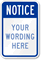 Notice Custom Visitor (blue reverse) Sign