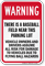 Baseball Warning Sign