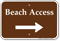 Beach Access Right Arrow Sign