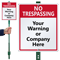 Custom No Trespassing Lawnboss™ Sign & Stake Kit