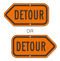 Detour Directional Sign