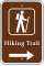 Hiking Trail Right Arrow Campground Sign with Graphic