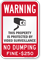 No Dumping Warning Sign (with Graphic)