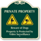 Private Property Beware of Dogs Signature Sign