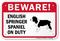 Beware English Springer Spaniel Dog Sign