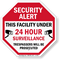 Security Alert This facility under 24hrs surveillance sign