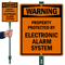 Protected Property, Electronic Alarm System Sign