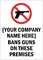 No Guns Symbol Sign [COMPANY NAME] Sign