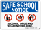 Alcohol, Drug And Weapon Free Zone Sign