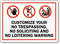 Custom No Trespassing Soliciting Loitering Warning Sign