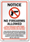 Ohio No Firearms Allowed Unless Authorized Sign