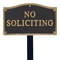 No Soliciting Statement Lawn Plaque